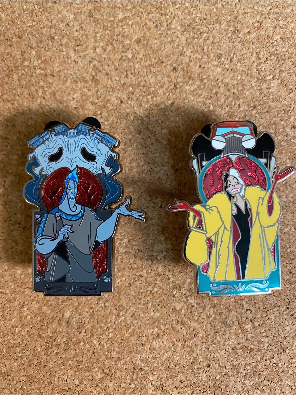 Disney Hades Enamel Pin - Blue, Red & Black